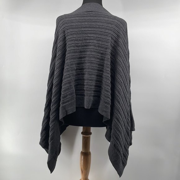 Lululemon Forward Flow Poncho Cape dark gray cozy soft warm yak cotton one size - Picture 7 of 9